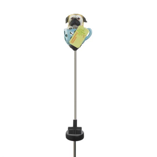 31" Pup in Cup Solar Garden Stake